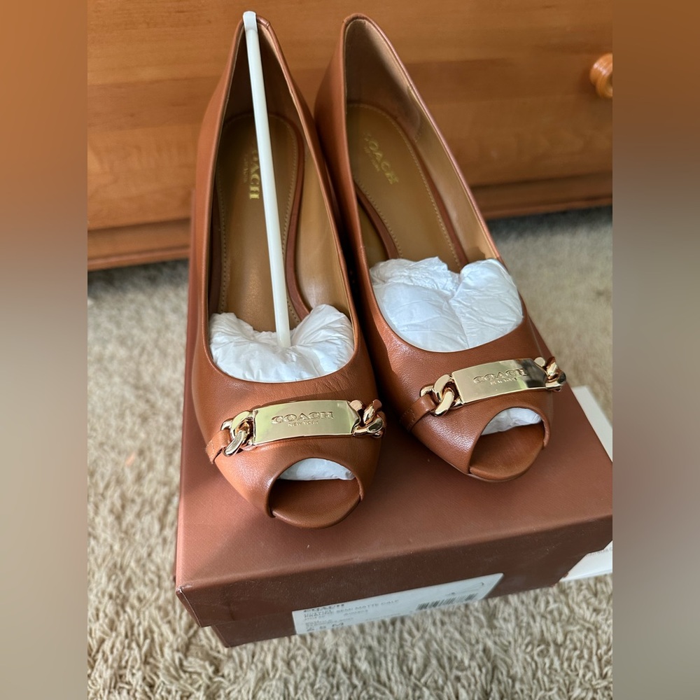 Coach Praline Peep Toe Shoe